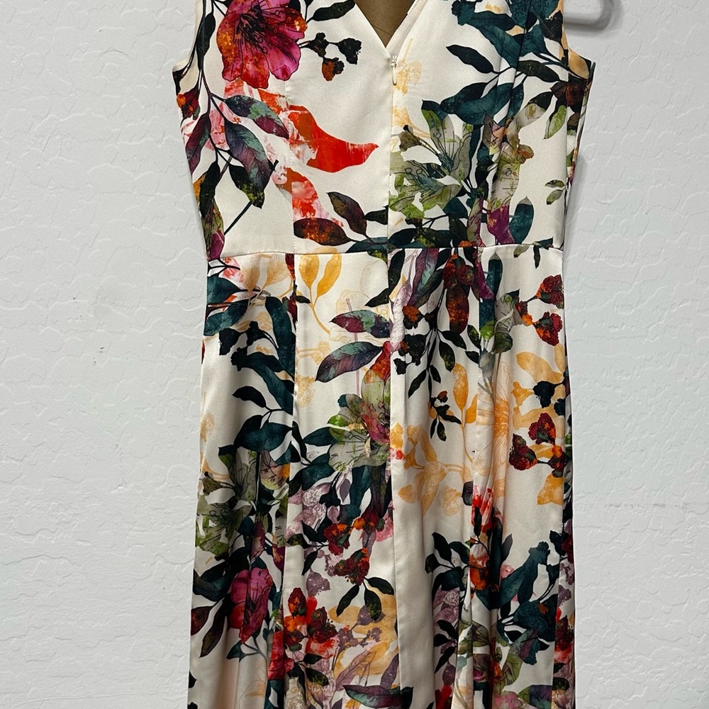 Maggy London Multicolor Floral Midi Dress